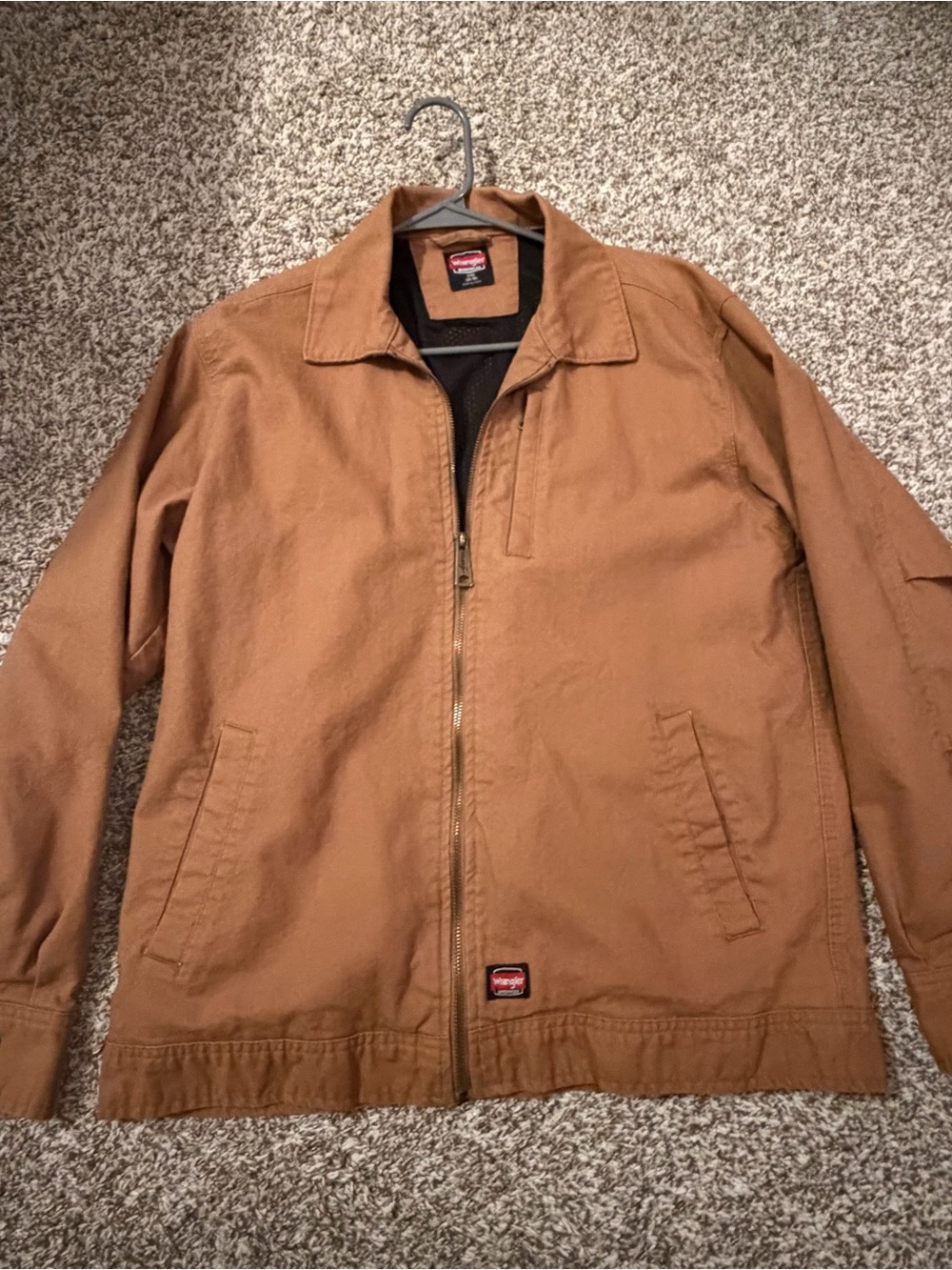 Wrangler Men's Tan Canvas Zip Jacket